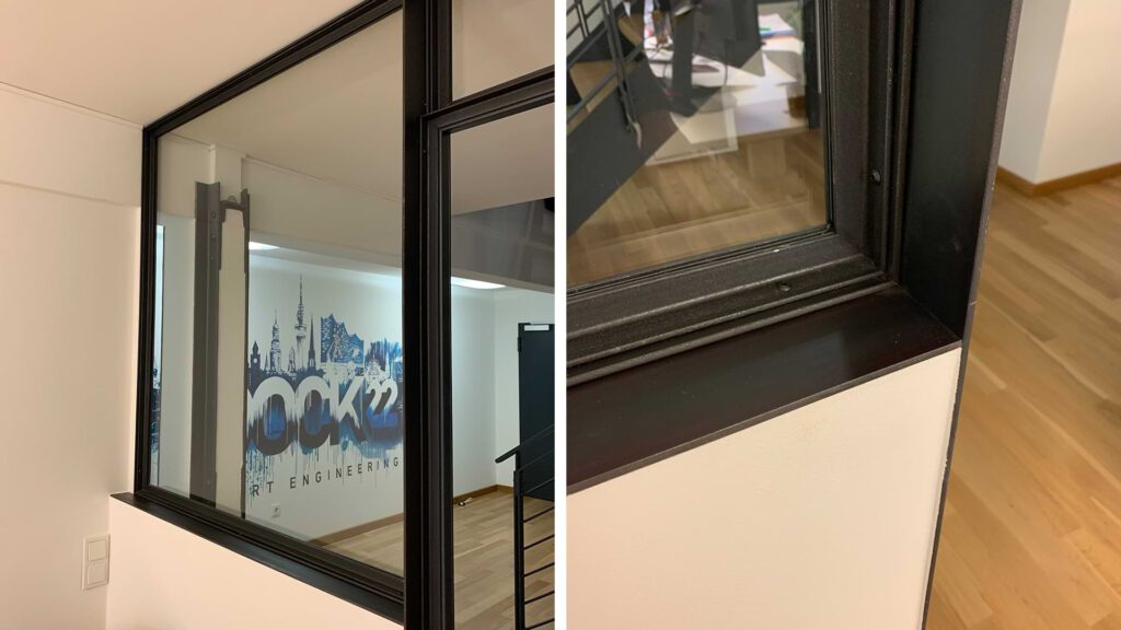 Galerie aus Holz und Stahl im Bestand – Projekt Speicherstadt
