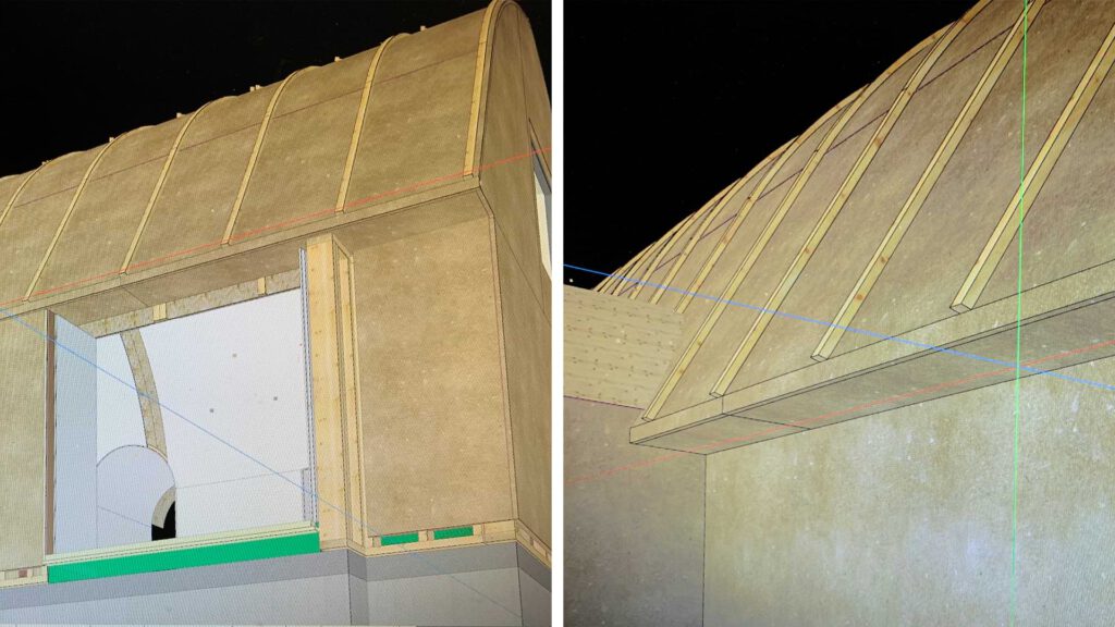 Neubau in Holzrahmenbauweise mit gebogenem Titanzinkdach – Projekt Hummelsbüttel
