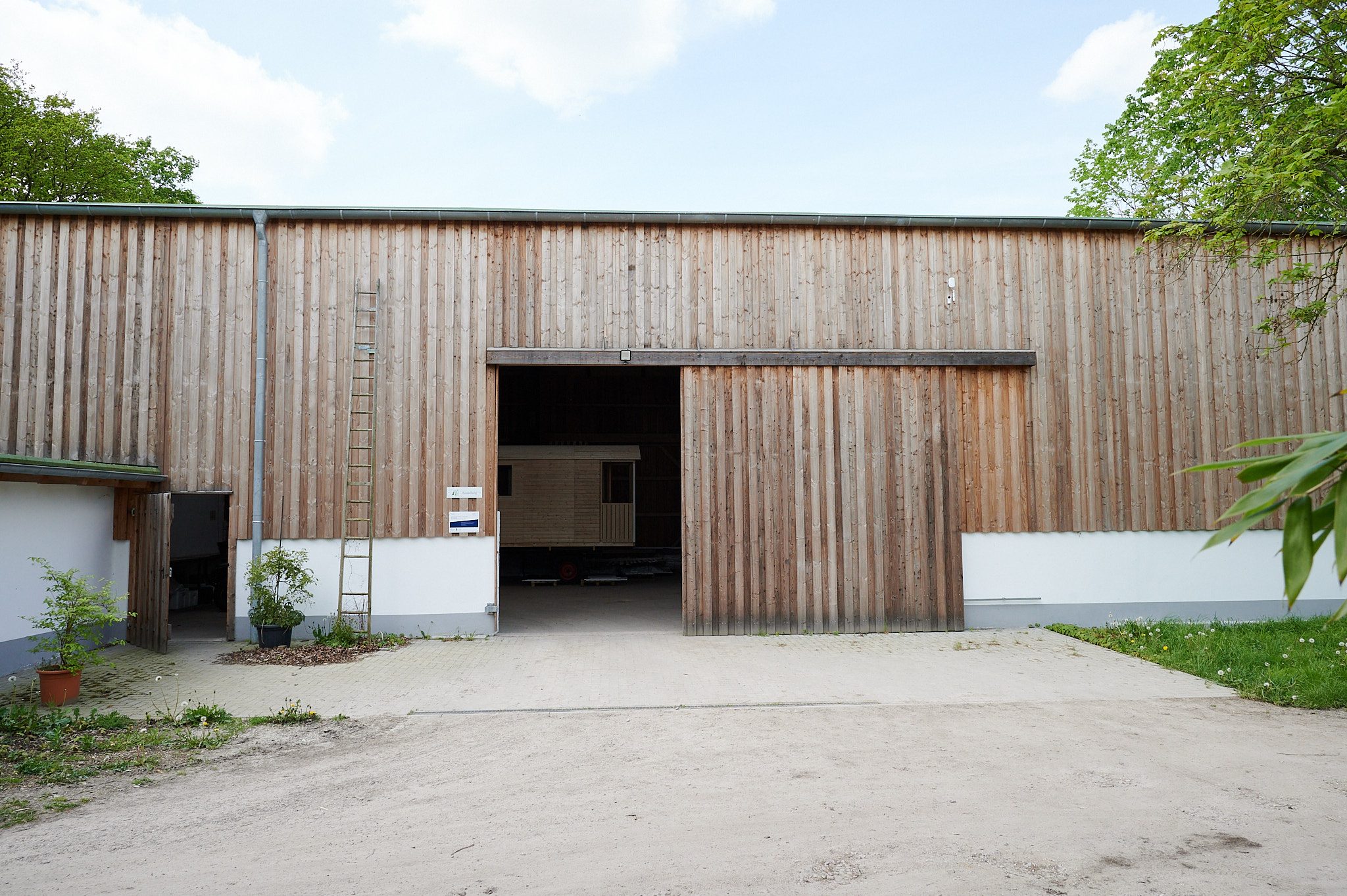 Haidehof, Detail der Holzfassade