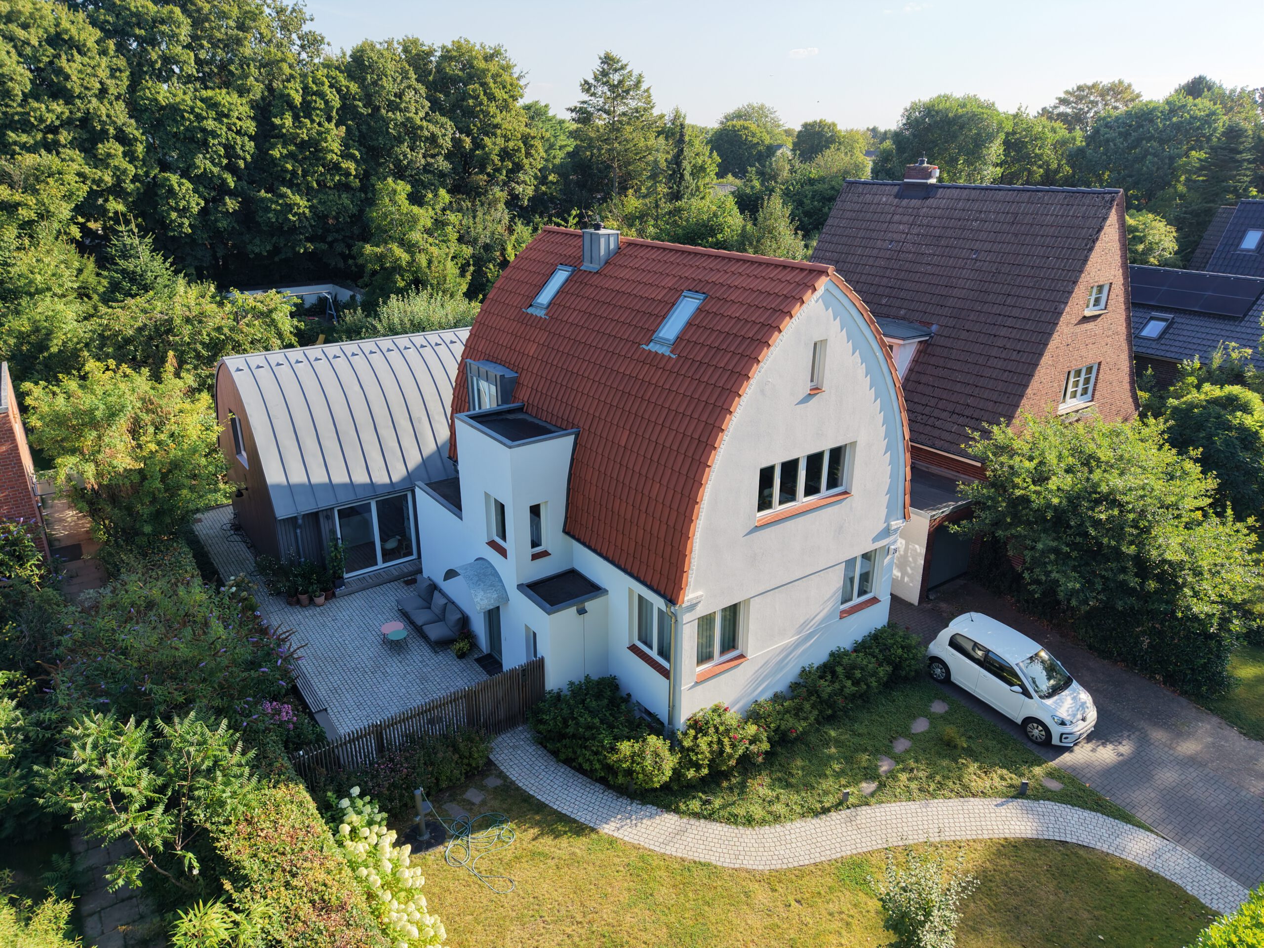 Neubau und Altbausanierung in Hummelsbüttel, Luftaufnahme
